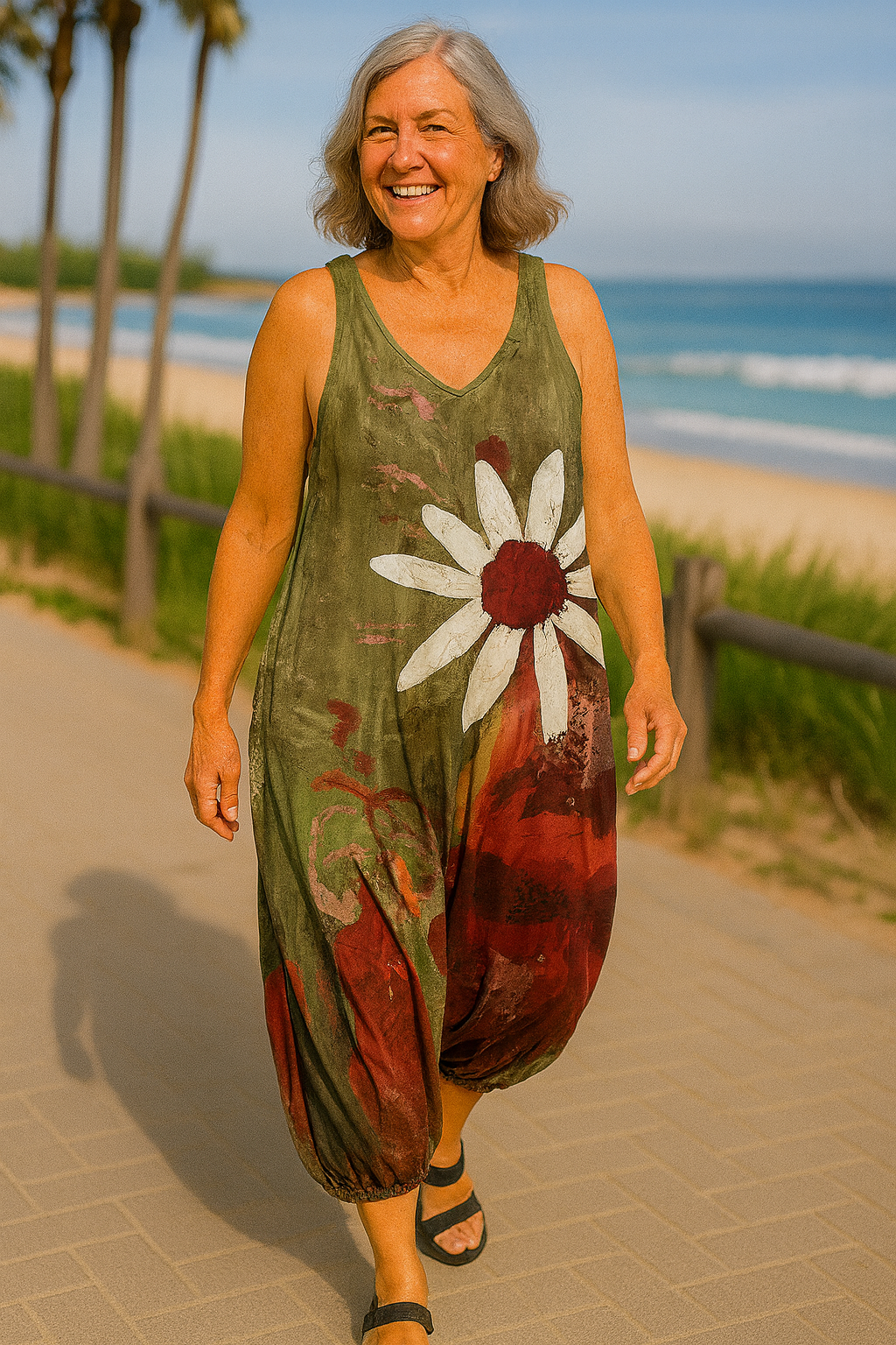 Luella™ | Boho-Overall mit weitem Bein und Taschen