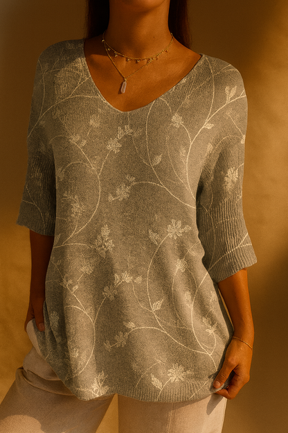 Florence | Vintage und künstlerischer Blumenpullover