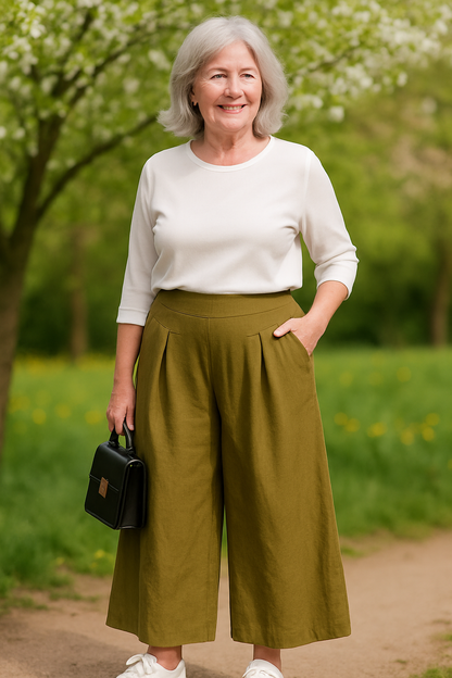 Kamilah™ | Pantalon ample en lin