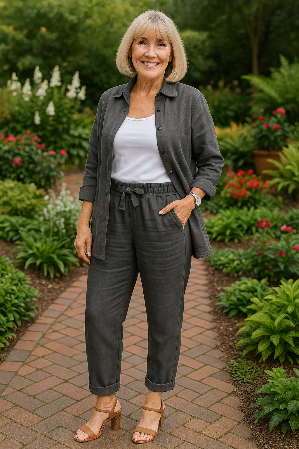 Alondra™ | Set aus Hemd und fließender Hose aus weicher Baumwolle