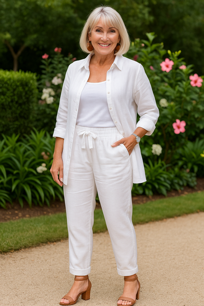 Alondra™ | Set aus Hemd und fließender Hose aus weicher Baumwolle