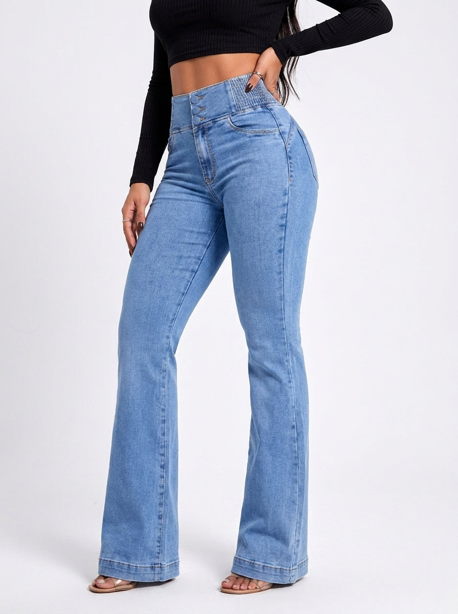 Chaïma™ | Jeans taille haute extensibles