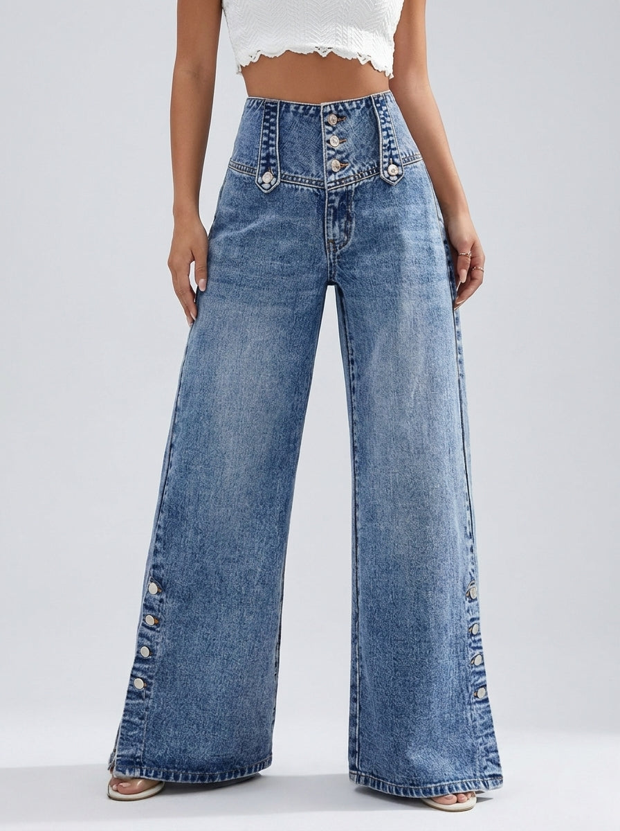 Jovelle™ | Jean taille haute évasé