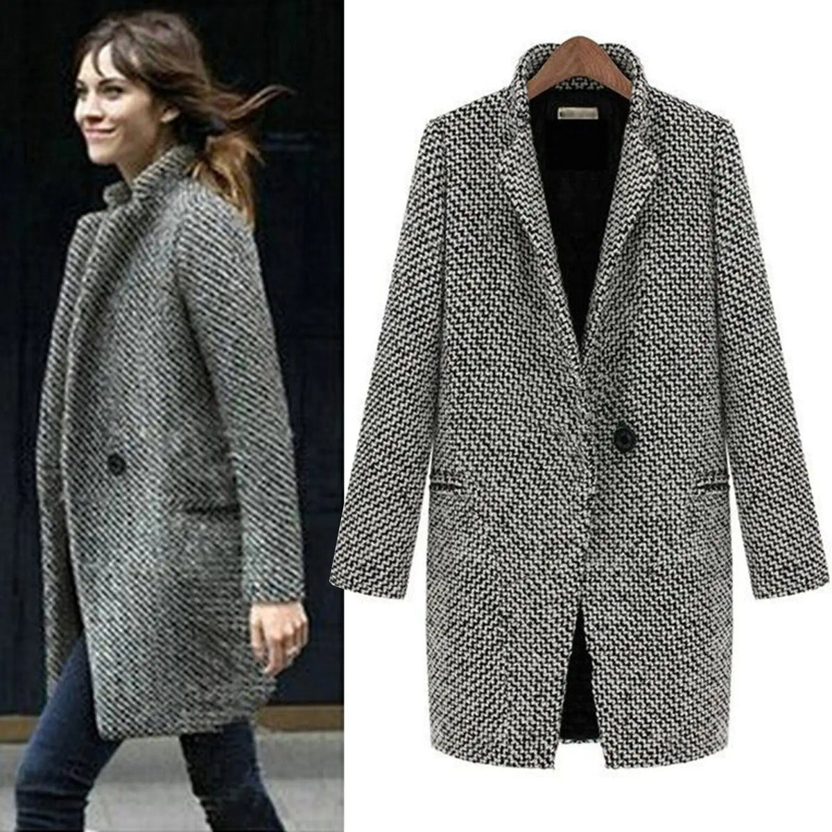 Evelyn | Manteau d'hiver en laine chic et intemporel