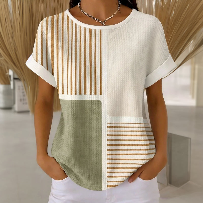 Élina™ | T-shirt rayé à blocs de couleurs