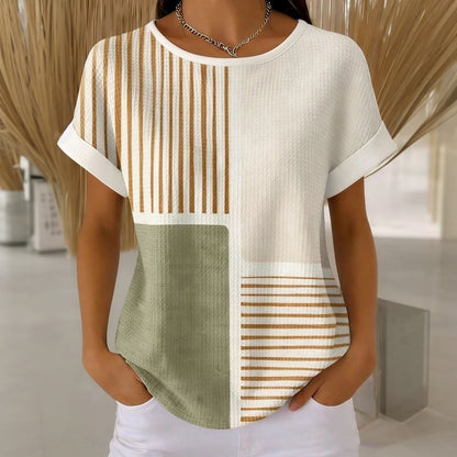 Élina™ | T-shirt rayé à blocs de couleurs