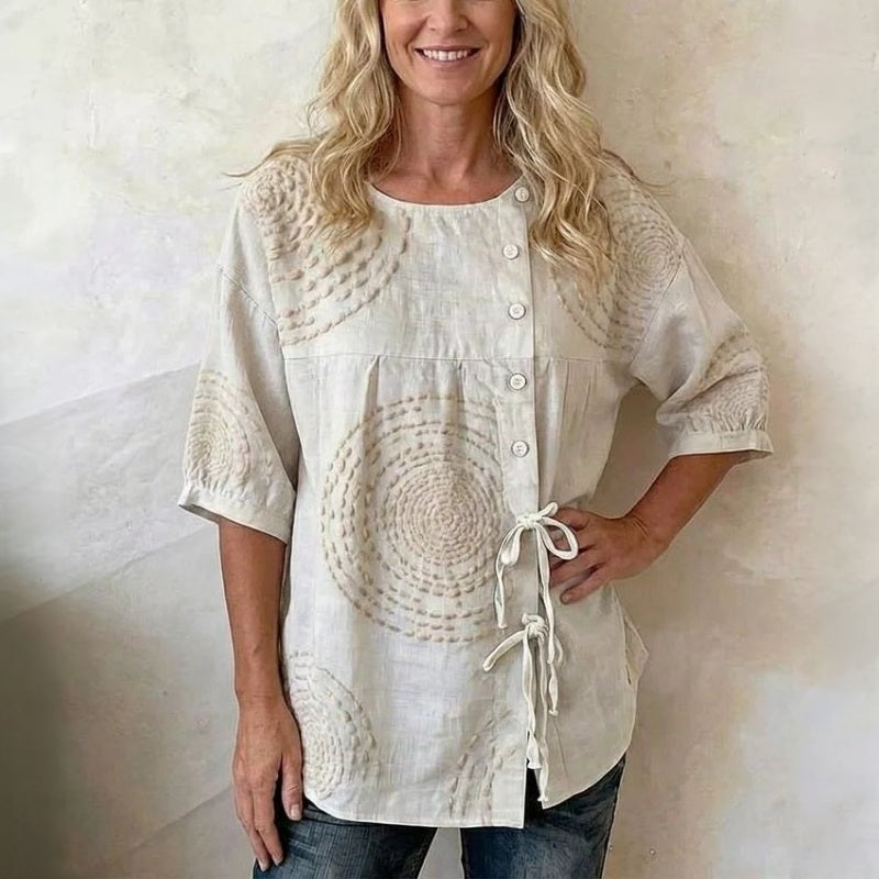 Élodie™ | Lässige Vintage-Bluse mit Print