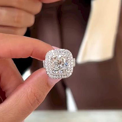 Franziska™ | Bague de fiançailles double halo