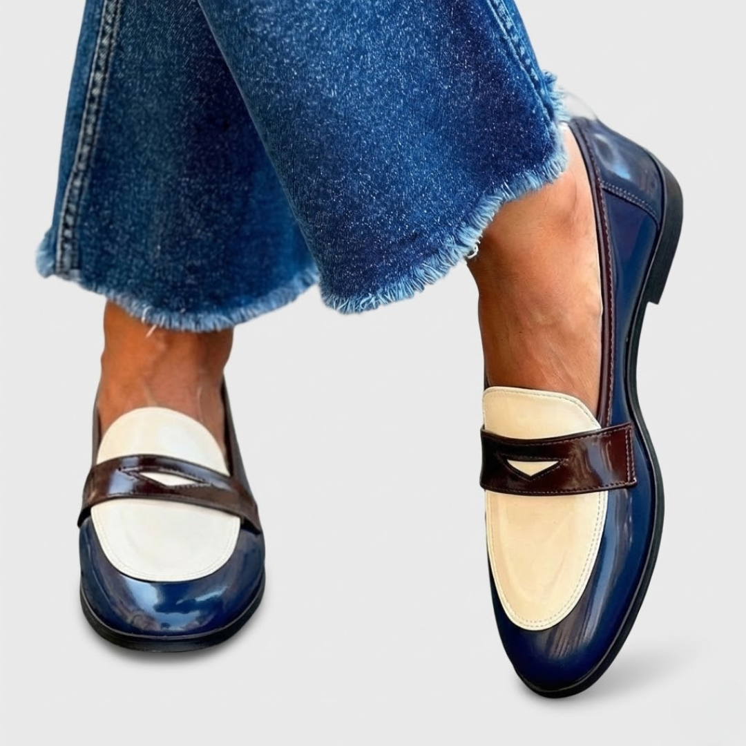 CLAUDIA™ | Mocassins à Contraste