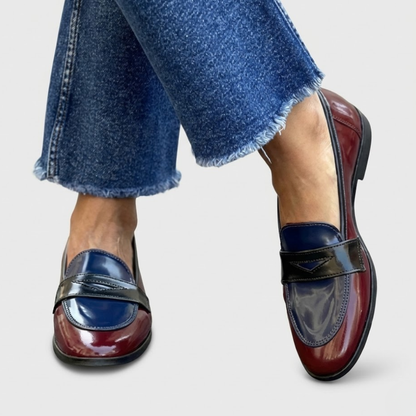 CLAUDIA™ | Mocassins à Contraste