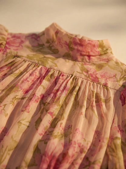 DELFINA™ | ROBE LONGUE FLEURIE EN CHIFFON