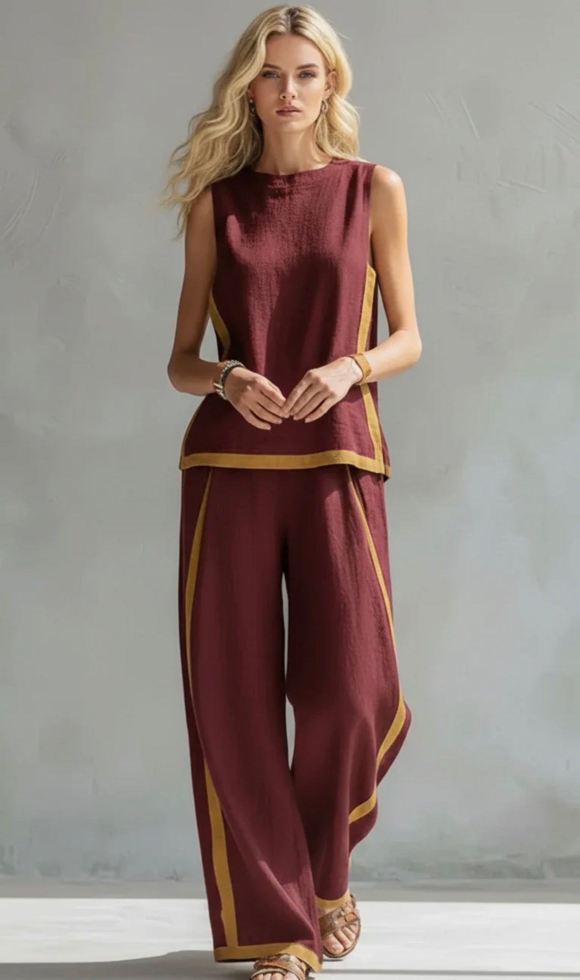 Leila™ | Ensemble deux pièces coton-lin