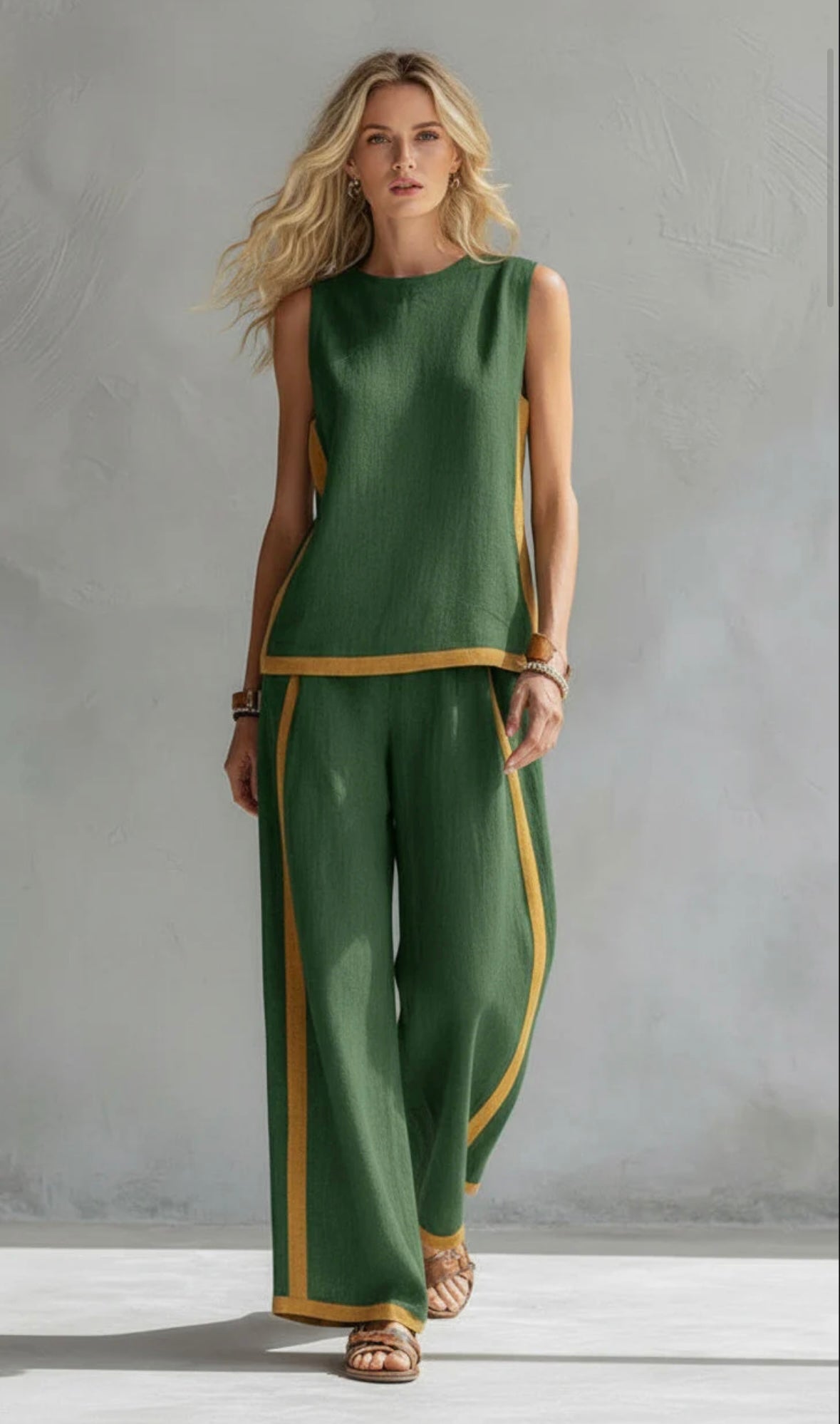 Leila™ | Ensemble deux pièces coton-lin