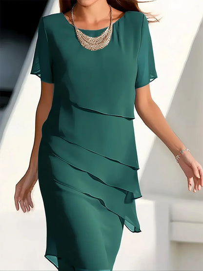 Monika™ | Robe midi à manches courtes