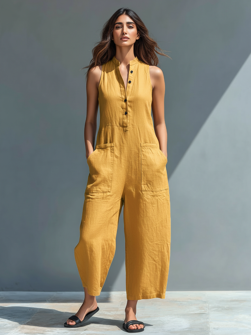 Claudia™ | Combinaison en lin minimaliste