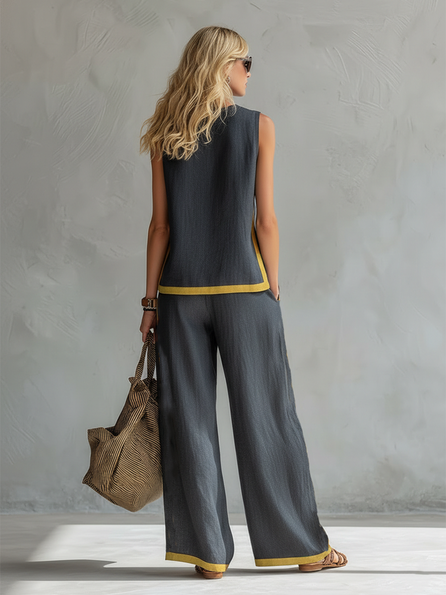 Leila™ | Ensemble deux pièces coton-lin