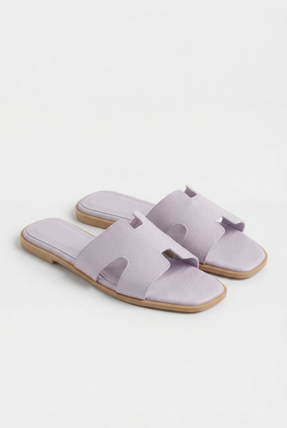 GÉOMÉA™ | SANDALES PLATES EN SIMILICUIR