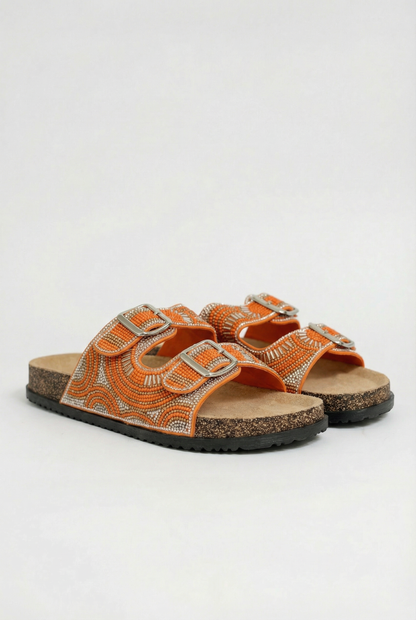MERANO™ | SANDALES À TALON BAS STRASS