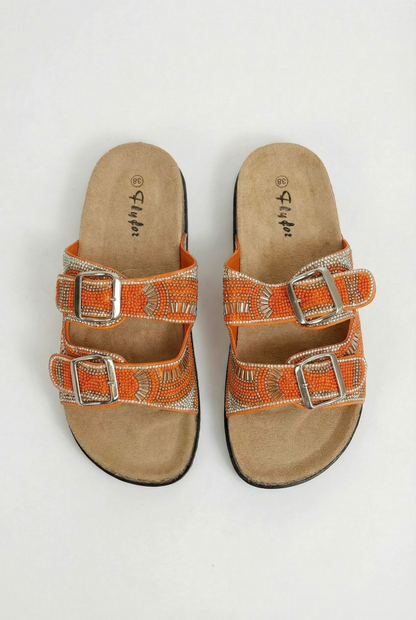 MERANO™ | SANDALES À TALON BAS STRASS