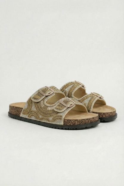 MERANO™ | SANDALES À TALON BAS STRASS