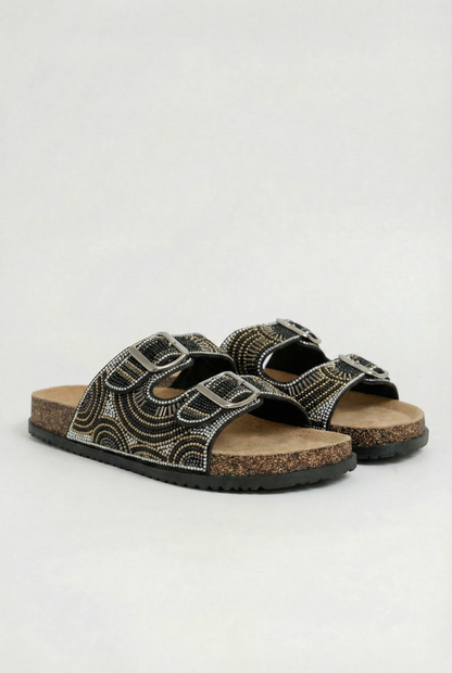 MERANO™ | SANDALES À TALON BAS STRASS