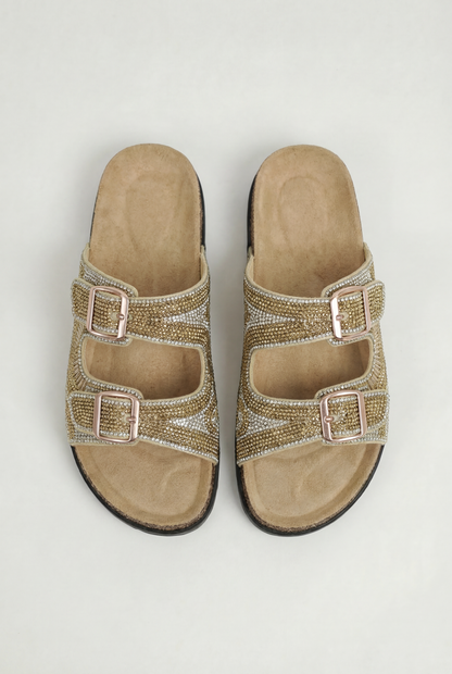 MERANO™ | SANDALES À TALON BAS STRASS