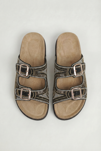 MERANO™ | SANDALES À TALON BAS STRASS