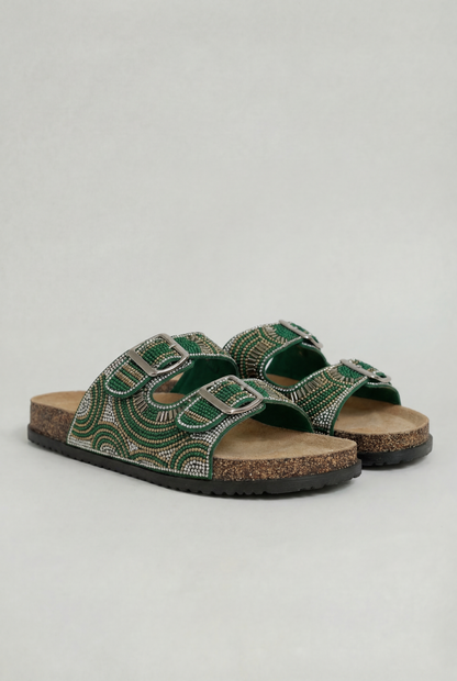 MERANO™ | SANDALES À TALON BAS STRASS