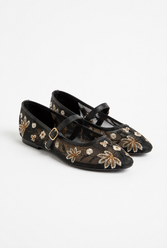 LACÉLIA™ | BALLERINE EN DENTELLE BRODÉE