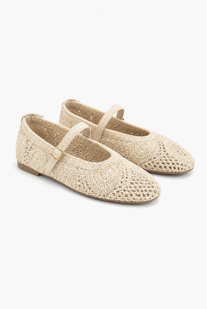Friedel™ | Ballerine Mary Jane tressée marron