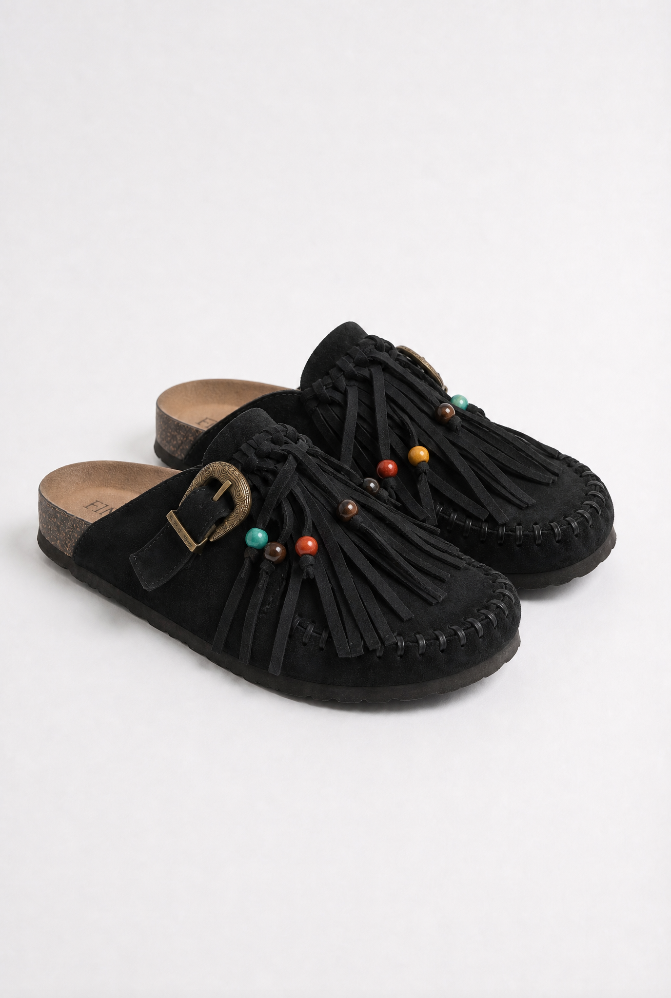 Hannelie™ | Sabot marron western à franges