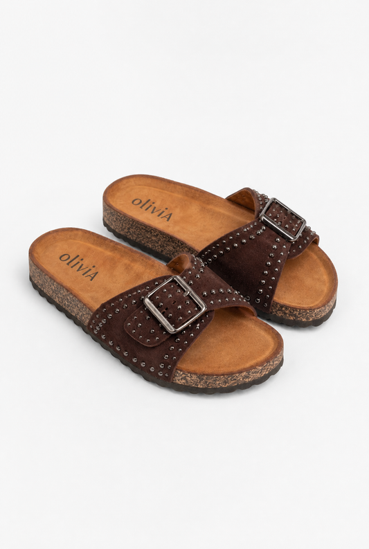 CLOUTA™ | MULE À BOUCLE CLOUTÉE