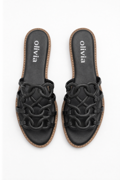 ANELIA™ | MULE TRESSÉE À ANNEAUX