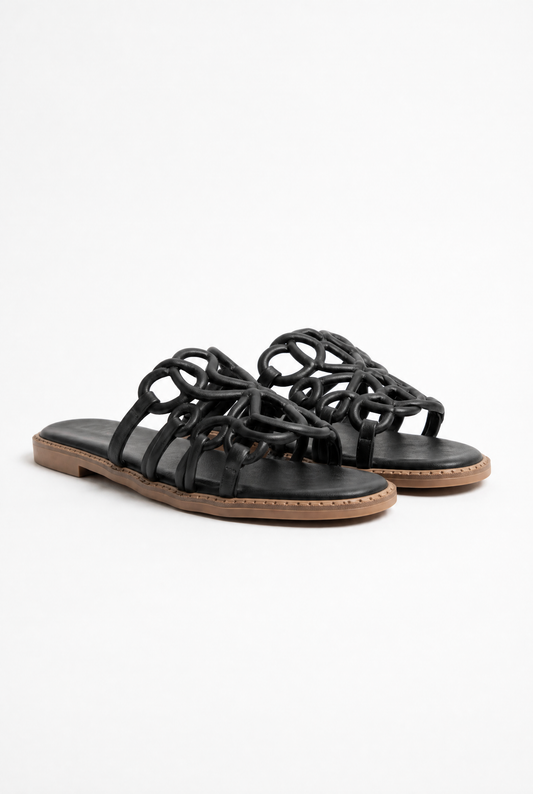 ANELIA™ | MULE TRESSÉE À ANNEAUX