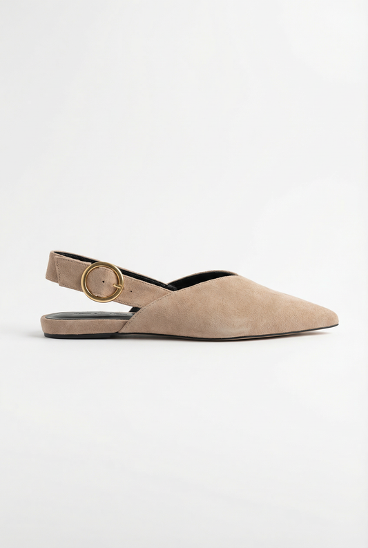 Annelore™ | Ballerine slingback bout pointu avec boucle