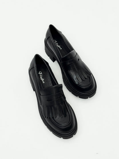 Evelinde™ | Mocassins à franges et talon