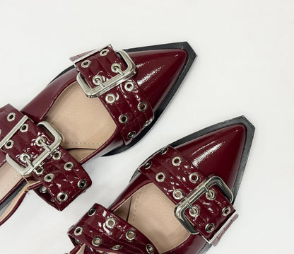 Giavanna™ | Ballerine en vernis cloutée