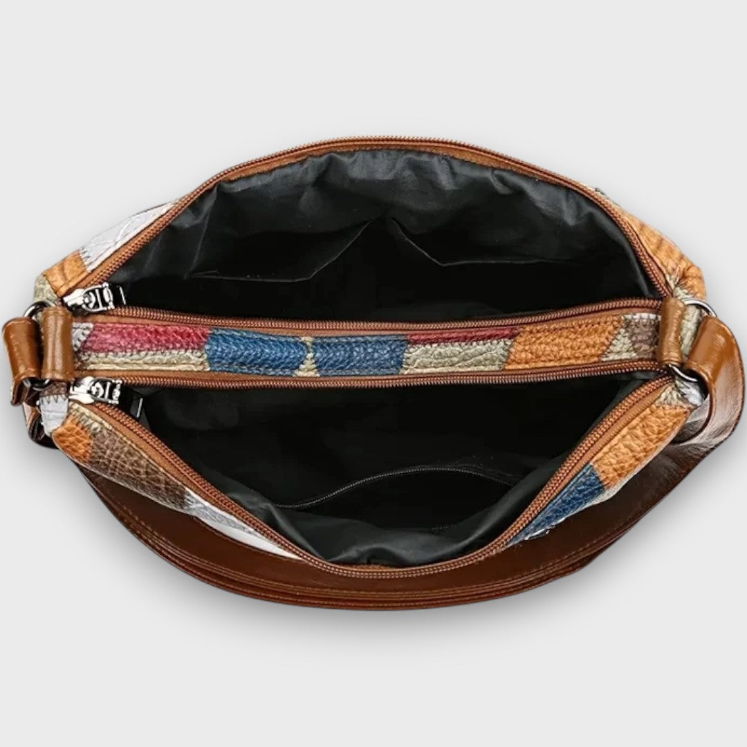 Miresta™ | Sac bandoulière en cuir patchwork