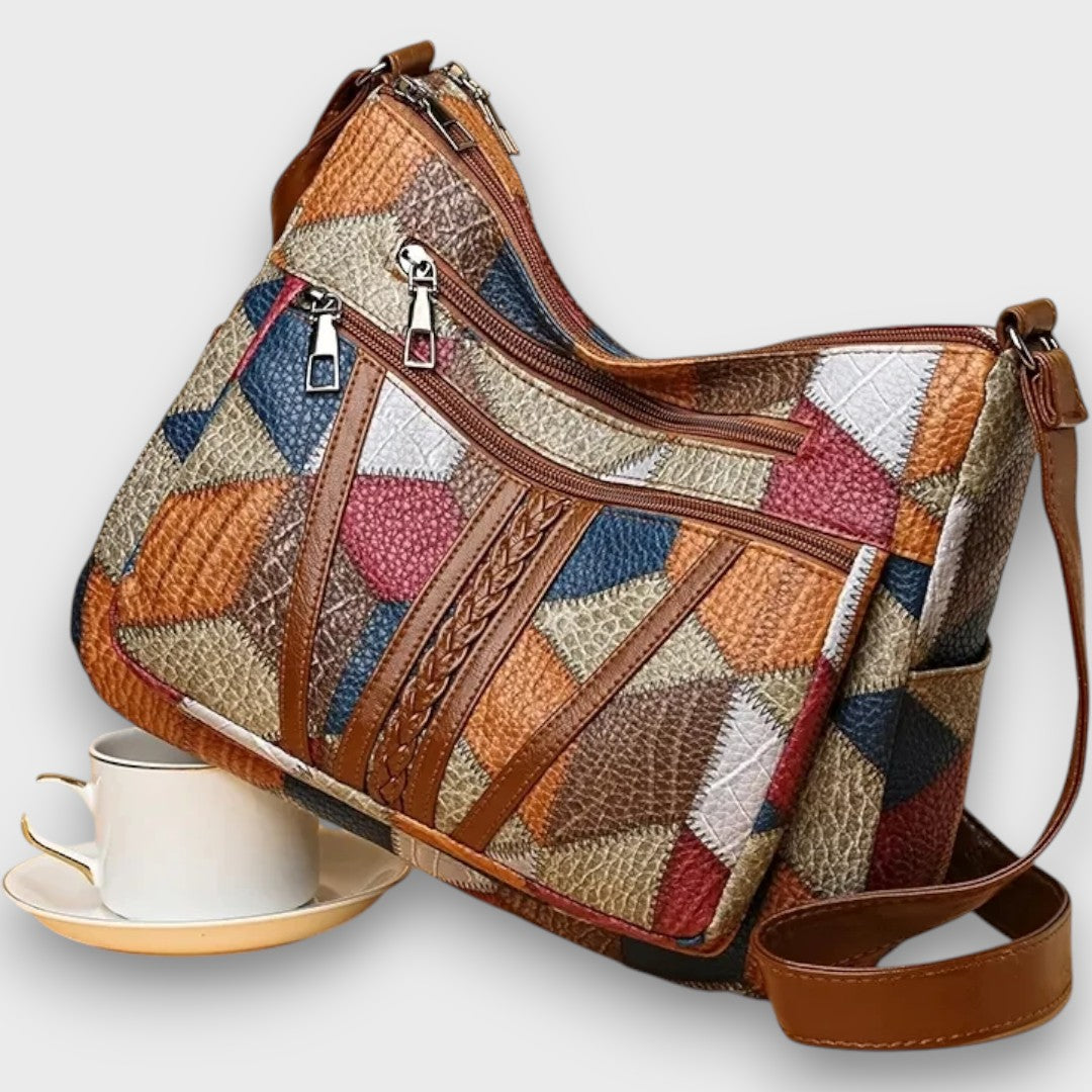 Miresta™ | Sac bandoulière en cuir patchwork