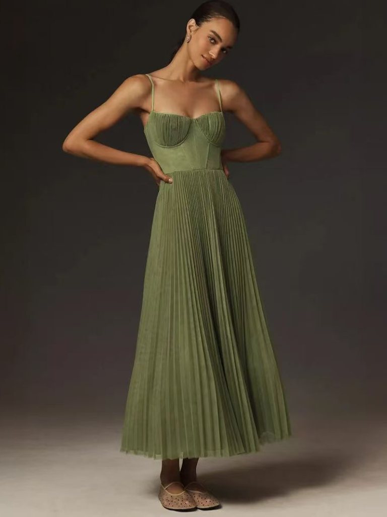 Veronique™ | Robe maxi verte