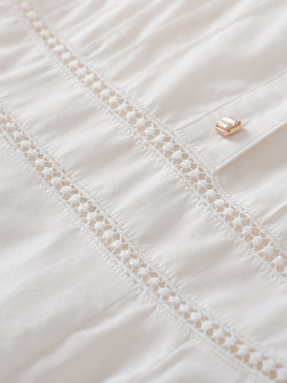 Valentine™ | Robe midi brodée en coton