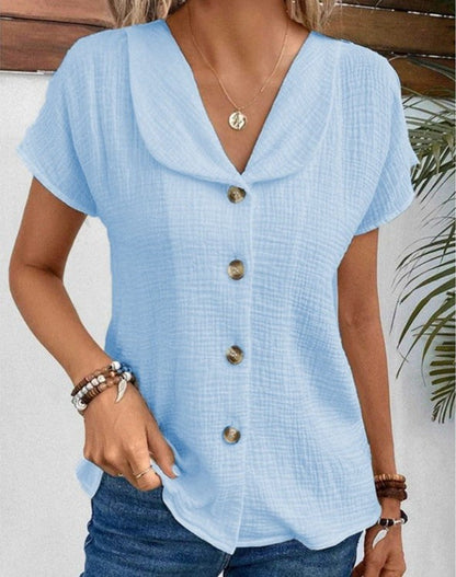 Anthousa™ | Haut col boutonné