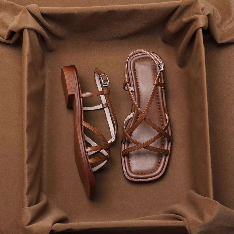 SAMIA™ | SANDALES À LANIÈRES EN CUIR ITALIEN