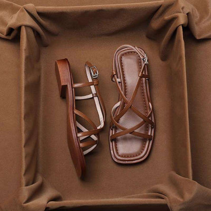 SAMIA™ | SANDALES À LANIÈRES EN CUIR ITALIEN