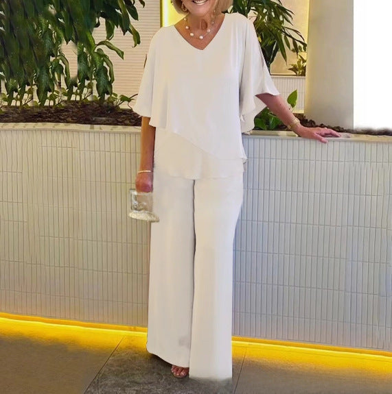 Martha™ | Ensemble deux pièces pantalon jambes larges