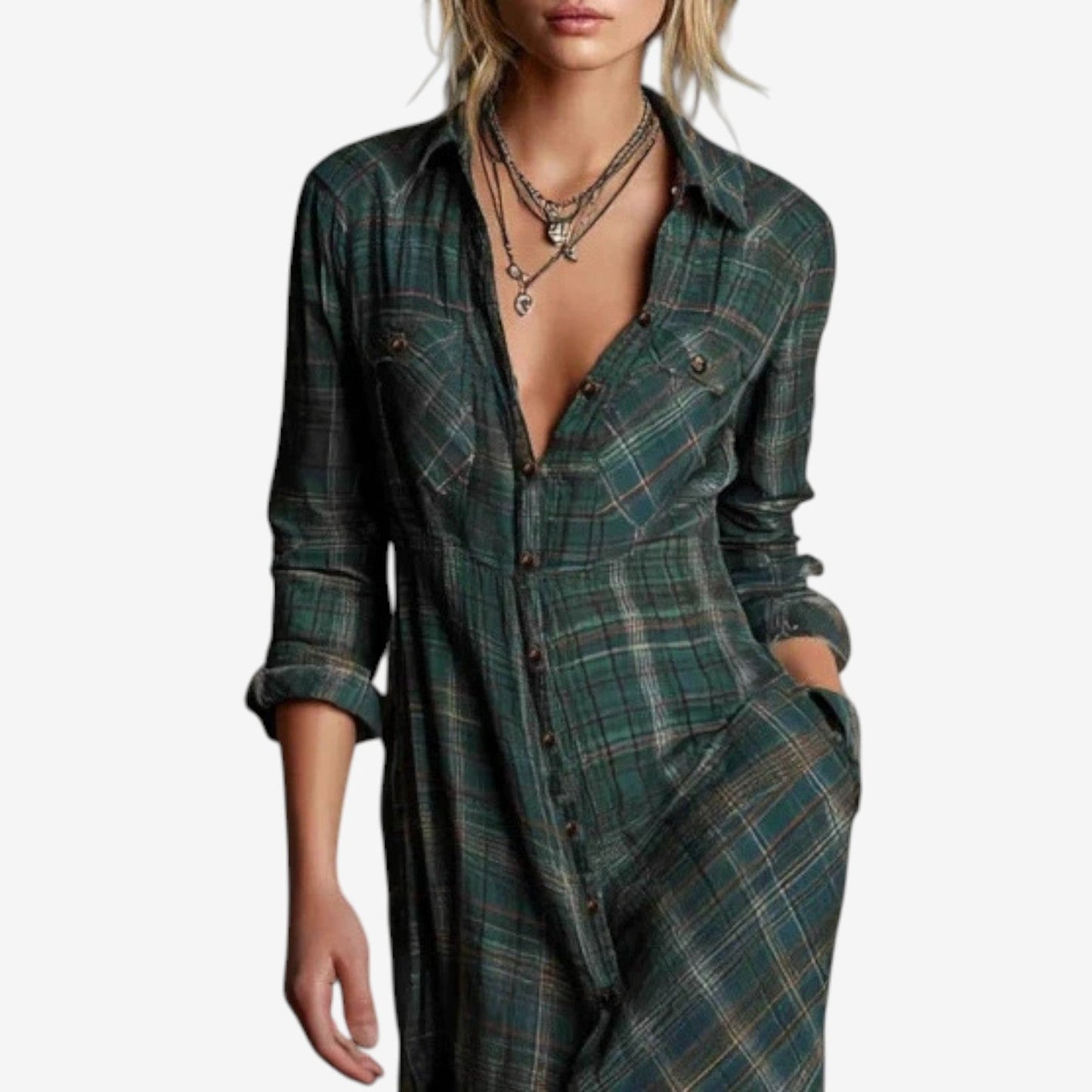 NORAH™ | ROBE LONGUE À BOUTONS
