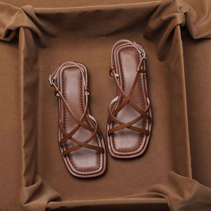 SAMIA™ | SANDALES À LANIÈRES EN CUIR ITALIEN
