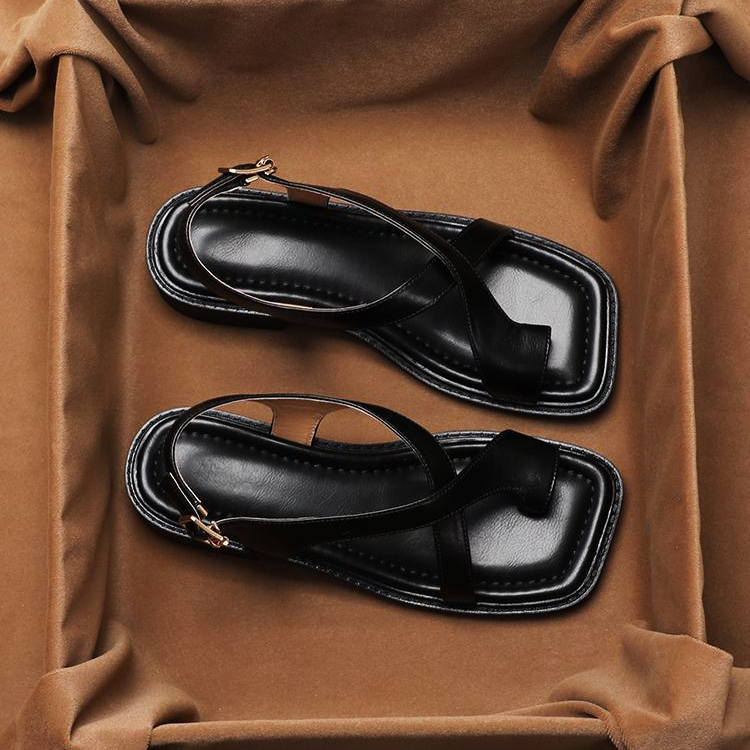 RABIA™ | SANDALES CROISÉES EN CUIR ITALIEN