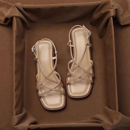 SAMIA™ | SANDALES À LANIÈRES EN CUIR ITALIEN