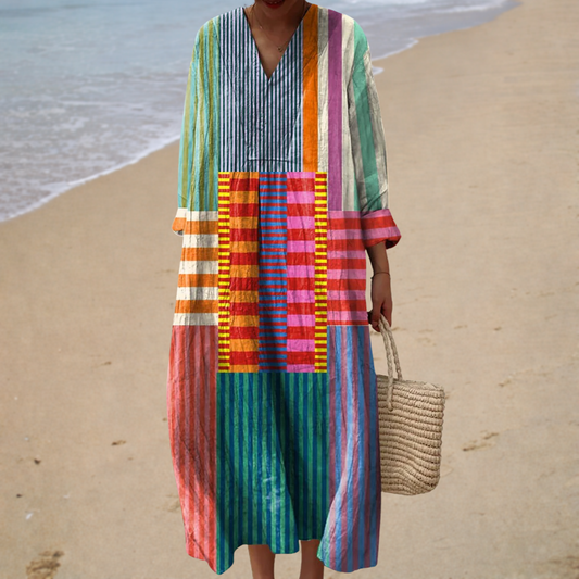 Frida™ | Robe color-block artistique